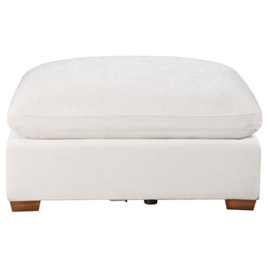  the ottoman delivers a streamlined motif with ultimate versatility. A classic layered design offers plush