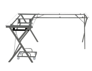 Dazenus - Desk - Clear Glass & Silver Finish - 28"