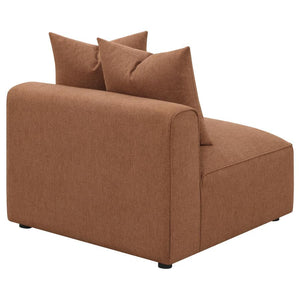 Jennifer - Upholstered Armless Chair - Terracotta
