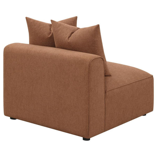 Jennifer - Upholstered Armless Chair - Terracotta