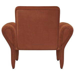 Liana - Upholstered Roll Arm Accent Armchair - Rust