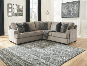 Bovarian - Stone - 3 Pc. - Right Arm Facing Sofa with Corner Wedge 2 Pc Sectional