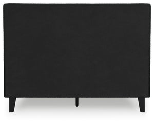 Cadmori - Black - Full Upholstered Bed With Roll Slats
