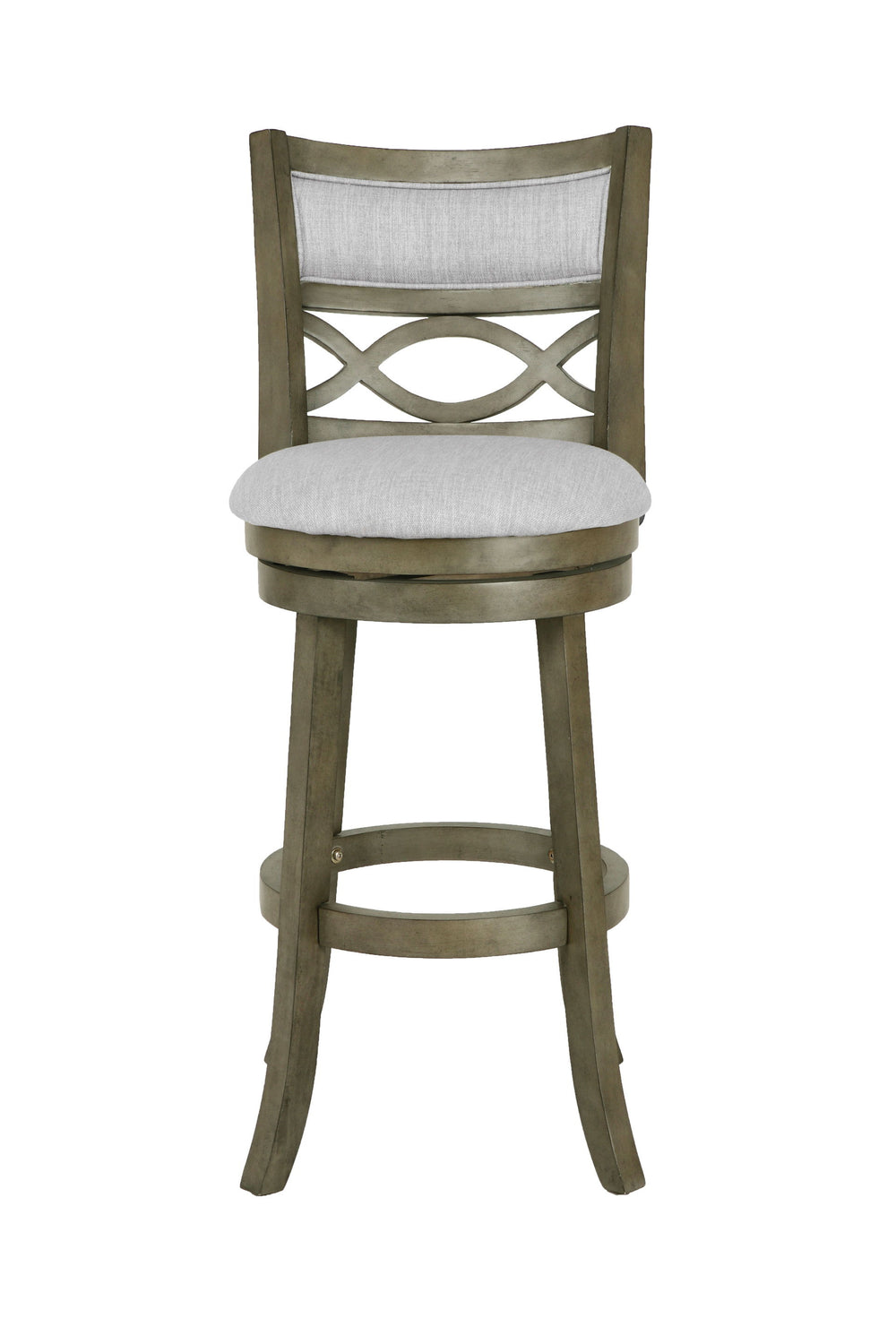The New Classic Furniture Manchester Pub Height Swivel Bar Stool is a functional and durable seating solution designed for comfort and style. Crafted from quality Rubberwood solids and manufactured wood, ensuring long-lasting strength. Featuring a seat he