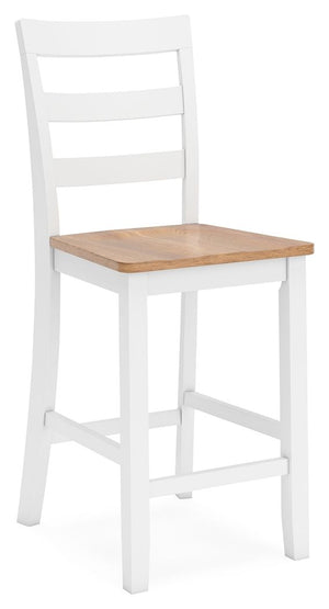 Gesthaven - Natural / White - Dining Room Counter Table Set (Set of 5)