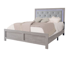This bedroom collection exudes contemporary charm with its elegant and minimalist design. Each piece is crafted with a woodgrain finish, bringing a warm and inviting ambiance to any modern living space. The sleek lines and sparkling metal handles of the s