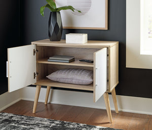 Orinfield - Natural / White - Accent Cabinet