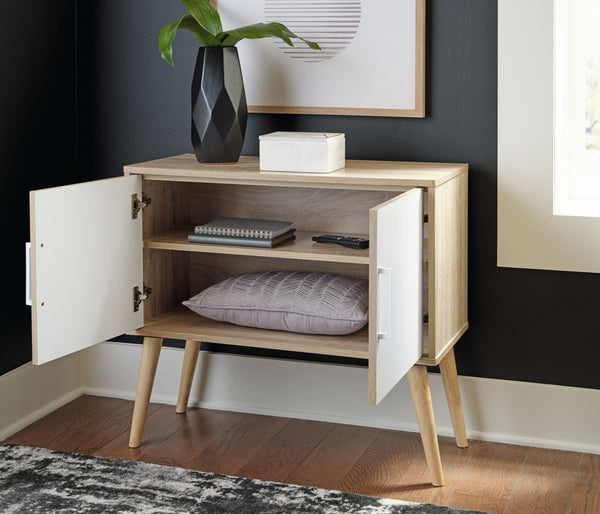 Orinfield - Natural / White - Accent Cabinet