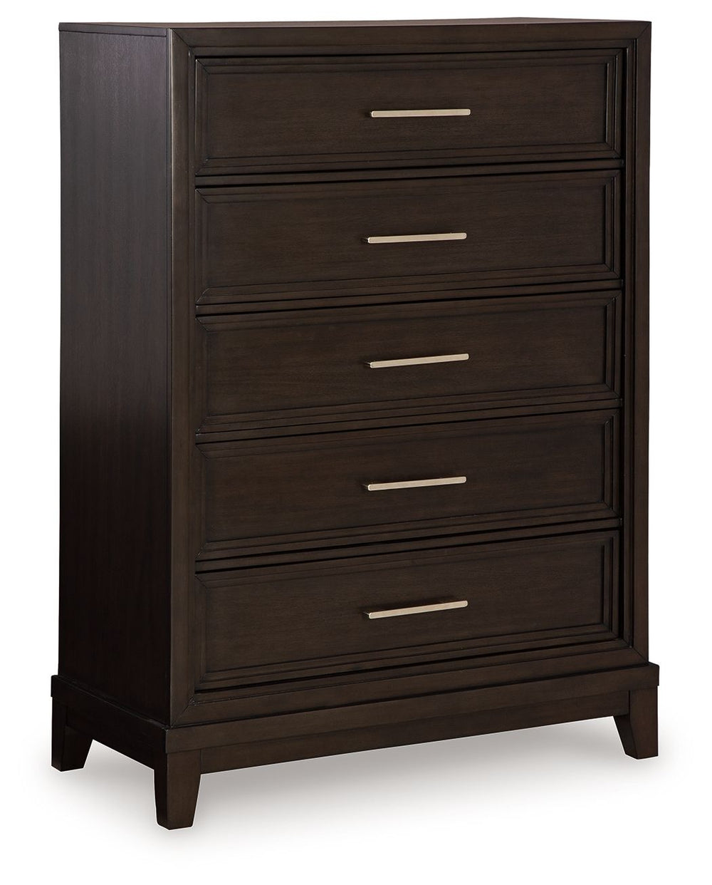This chest of drawers combines modern and art deco styles for both traditional and contemporary arrangements. With elegant stepped moulded framing and ample storage, it adds dimension to your sanctuary while keeping your belongings organized and clutter-f