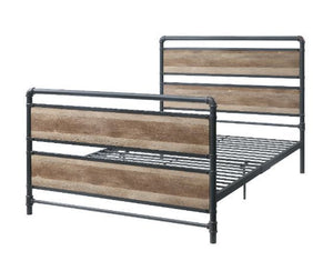 The Brantley bed is perfect for adding an industrial touch to your bedroom. Constructed with beautiful, yet sturdy pipework. The rich antique oak and sandy gray finish add depth to the pieces. This collection is composed of high-quality materials that wil