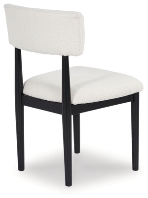 Xandrum - White / Black - 5 Pc. - Round Dining Room Table