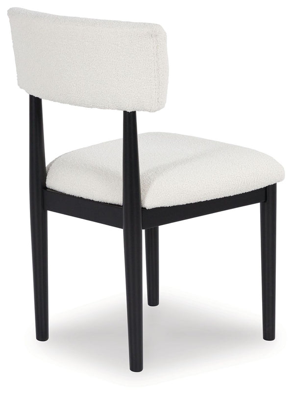 Xandrum - White / Black - 5 Pc. - Round Dining Room Table