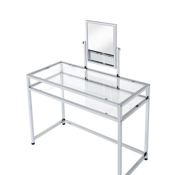Coleen - Vanity Desk - Chrome Finish