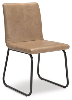 Youâ€™ll love the way this upholstered chair masterfully complements the mod vibe of your dining room. A metal frame in a sleek gunmetal color adds eye-catching contemporary flair to the casual design. Made with everyday function in mind, its cushioned se