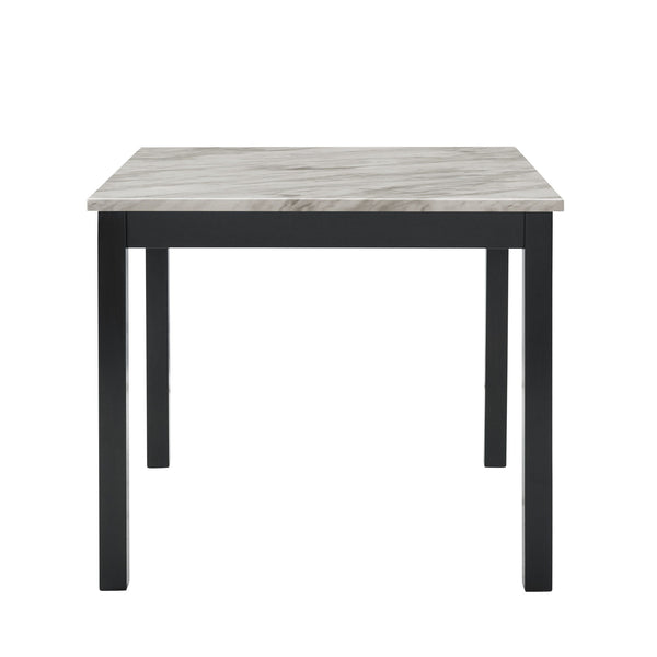 Celeste - 5 Piece Marble Finish Counter Dining Set (Table & 4 Chairs) - Blue