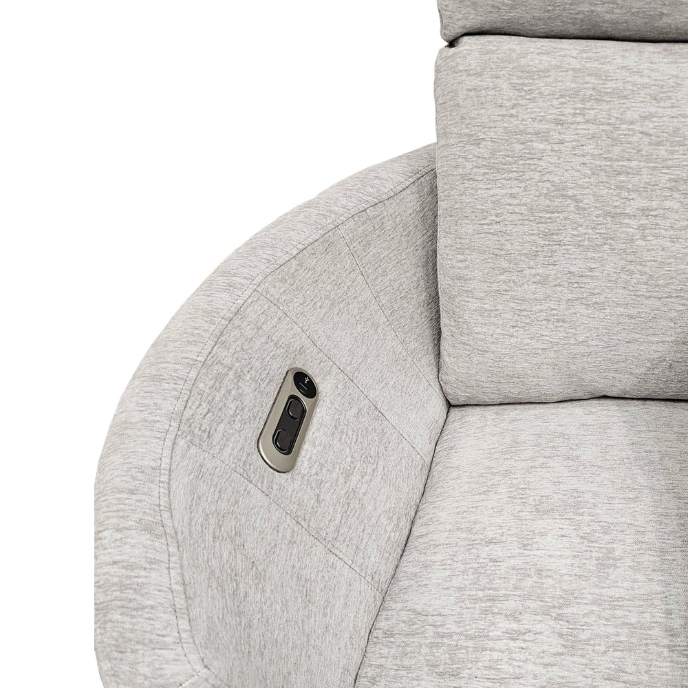 Perfect for relaxing at the end of a long day, this Power Sofa, Loveseat, and Glider-Recliner set features smooth power reclining for ultimate comfort.<br/><br/><b>Product Features</b><ul><li>Frame and wrapped in 100% polyester fabric</li><li>Curved arms<