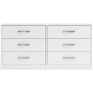 Flannia - White - Six Drawer Dresser - 29'' Height