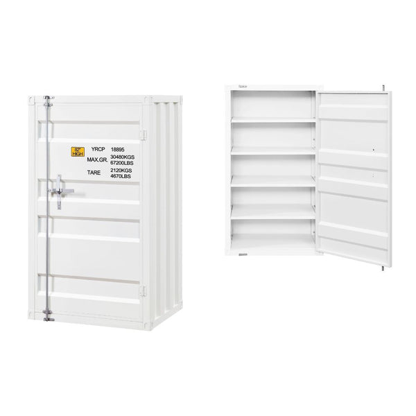 KD, Rectangular Chest Storage: 1 Metal Door (Inside: 5 Compartments w/4 Metal Shelves) Features: Metal Frame, Recessed Panels (Cargo Container Panels), Full-Length Container Lock (NO LEGS) CONSTRUCTION Metal Case: Iron Plate (40 x 40mm)<br/><br/><b>Produc