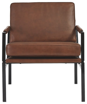 Puckman - Brown / Silver Finish - Accent Chair