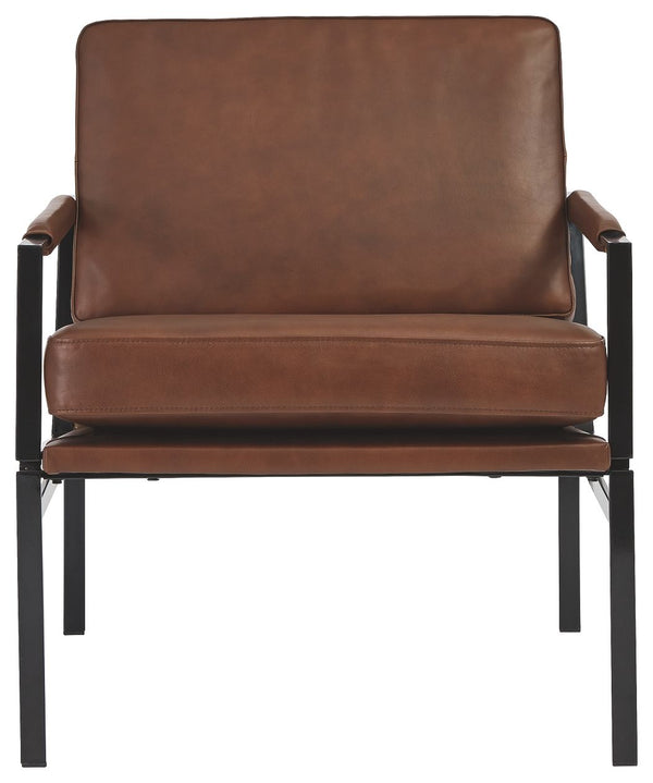 Puckman - Brown / Silver Finish - Accent Chair