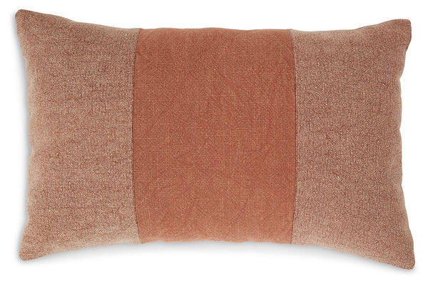 When your polished and poised space needs a pop of color, reach for this dashing pillow. It-'s subtly striking with a stonewashed stripe design in spice hues. Place it on your sectional or in your favorite reading nook to bring together other decorative e
