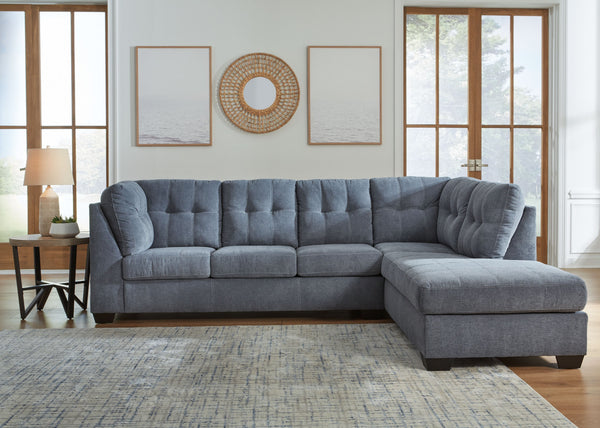 Marleton - Denim - 2-Piece Sectional With Raf Corner Chaise
