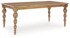Serve up timeless style with this dining table. Taking a curated approach to casual aesthetics, itâ€™s finished in an inviting light wood tone. For added flair, a substantial tabletop and baluster turned legs round out this trend-right piece.<br><br><b>Ad