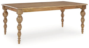 Serve up timeless style with this dining table. Taking a curated approach to casual aesthetics, itâ€™s finished in an inviting light wood tone. For added flair, a substantial tabletop and baluster turned legs round out this trend-right piece.<br><br><b>Ad