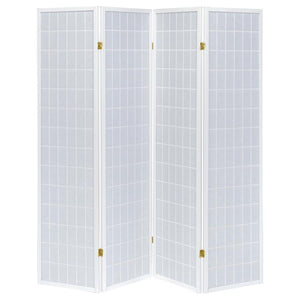 Roberto - 4-Panel Room Divider Folding Shoji Screen - White