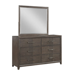 The Landon 6-Drawer Dresser combines durability, style, and practicality, making it a valuable addition to any bedroom. Expertly crafted from solid Pine, high-quality engineered woods, and genuine Mindi wood veneers, this dresser is built to last while sh