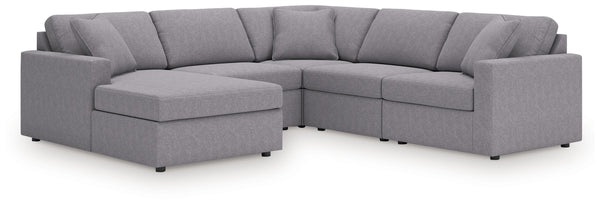 Looking cool and contemporary is great. But when it comes down to it, youâ€™re all about low-maintenance lounging. With the performance fabric on this sectional with chaise, cleaning spills is a breeze. And its customizable modular design caters to your e