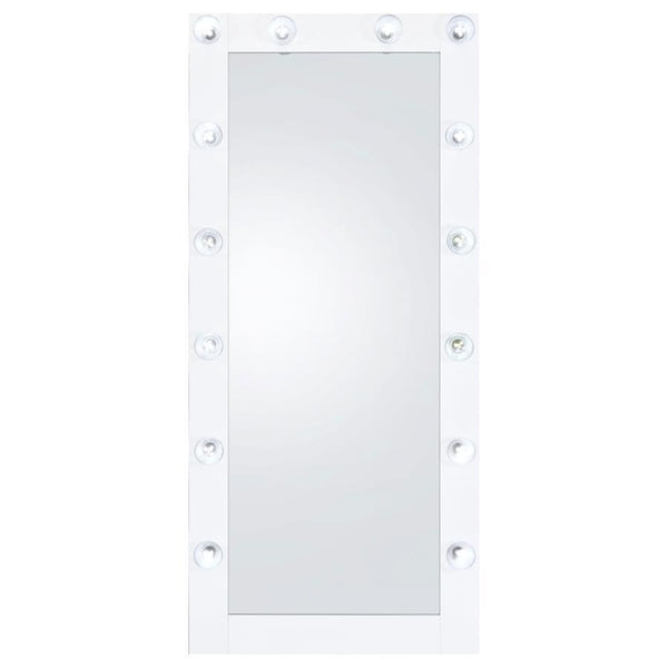 Zayan - Floor LED Lighting White Gloss - Mirror