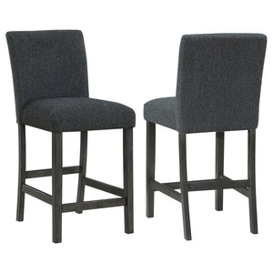 Elevate your dining experience with this chic counter height chair, a blend of simplicity and texture. Wrapped in the luxurious touch of boucle fabric, the chair offers a tactile feast, inviting guests to savor every second seated. Its silhouette stands t