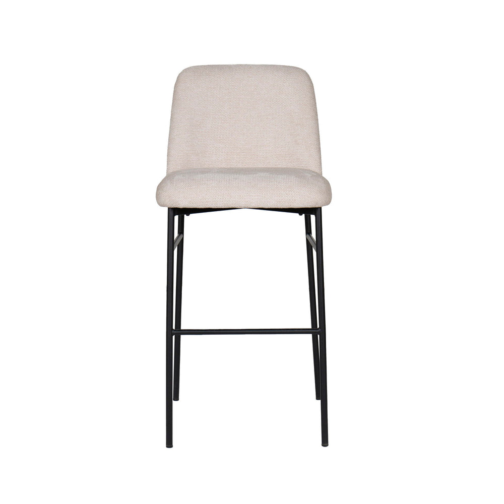 The Erik Bar Chair set combines modern comfort and sleek design, perfect for contemporary spaces. Each set includes two bar chairs with fully upholstered, elegantly curved seats and backs, offering both a stylish aesthetic and superior comfort. The natura