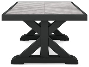 Beachcroft - Black / Light Gray - Rectangular Cocktail Table