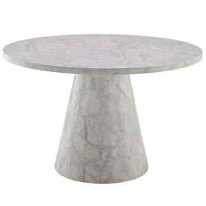 with its elegant round wooden table top
