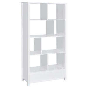 Dylan - 4-Shelf Storage Bookshelf - White High Gloss