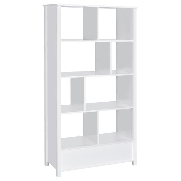 Dylan - 4-Shelf Storage Bookshelf - White High Gloss