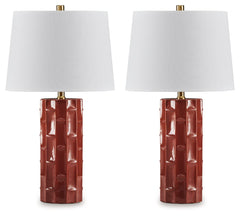 This table lamp delivers a simply stunning take on contemporary style. Its ribbed ceramic base, raised design and deep glaze are loaded with visual texture and interest. Whether youâ€™re reading or relaxing, what a brilliant way to light up your world.<br