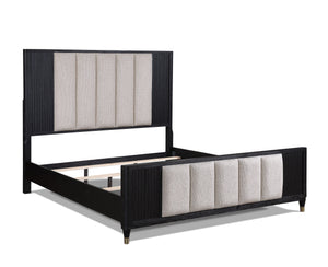  showcasing a high headboard and footboard with a refined fabric select