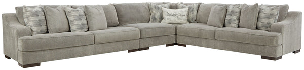  this stylish sectional steps in as a contemporary spot for impromptu entertaining. <h4><b>Bayless - Smoke - LAF Sofa</b