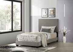 Dorian - Fabric Upholstered Twin Panel Bed - Taupe