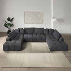 Chosen - Sectional Sofa With 3 Pillows - Dark Gray<br/><br/><b>Product Features</b><ul><li>Sectional Sofa</li><li>KD Leg</li><li>Tight Seat & Loose Back Cushion</li><li>Seat Construction: Pocket Coil</li><li>Wooden Inner Frame</li><li>Removable Back Cushi