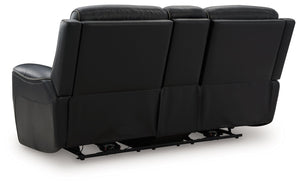 5Z-Comfort - Relaxation - Onyx - Power Recline Loveseat / Console / Adjustable Headrest