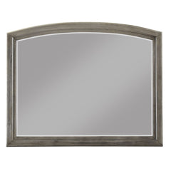 Mirror w/Beveled Edge â€¢ Shape: Rectangular â€¢ Orientation Horizontal (Landscape) â€¢ Wooden Frame â€¢ Support Slats Included<br/><br/><b>Product Features</b><ul><li>Case: 1Pc/1Ctn</li><li>Finish: Gray</li><li>Style: Transitional</li><li>Materials: Wood