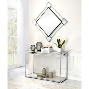  this Asbury wall mirror will light up the room and add an elegant flair to the atmosphere. Featuring a diamond shape