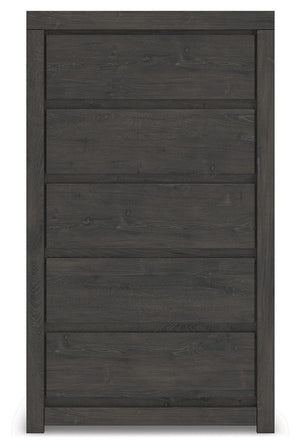 Fraluna - Charcoal - Five Drawer Chest