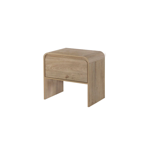 Introducing the Mara One Drawer End Table, a testament to eco-friendly craftsmanship and modern design. Crafted from durable manufactured wood and adorned with environmentally friendly laminate, this end table offers both style and sustainability. Its amp