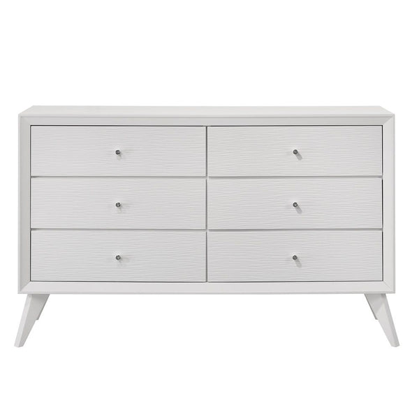  the Cerys offers sleek clean lines for a contemporary take. The low-profile bed features a slatted headboard that makes the bed appear airy. Tying in the whole collection are the squared wooden tapered legs providing a stylish visua
