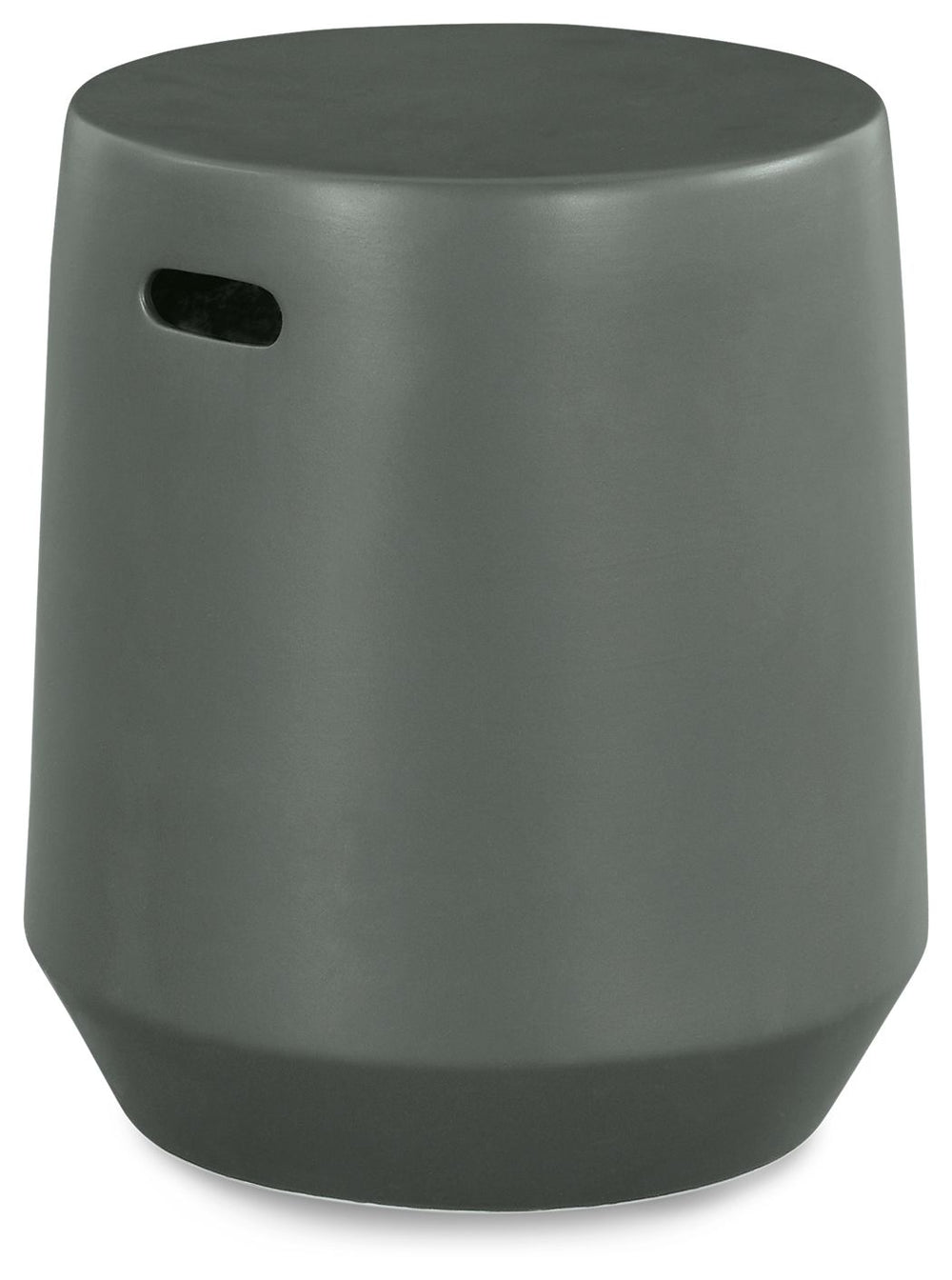 Add a pop of edgy elegance to an indoor or outdoor space with this masterfully minimalist ceramic stool. Its sleek design includes handholds on the sides for easier mobility. An inspired side table or plant perch, itâ€™s also outstanding all on its own.<b